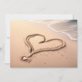 Personalize Greeting Card Beach Heart シーズンカード (正面)