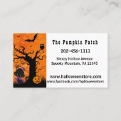Personalize Halloween Store – パンプキンパッチ 名刺 (裏面)