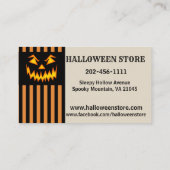 Personalize Halloween Store Pumpkinパッチ 名刺 (裏面)