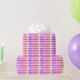 Personalize Happy Birthday Wrapping Paper ラッピングペーパー