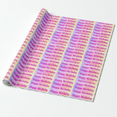 Personalize Happy Birthday Wrapping Paper ラッピングペーパー (アンロールド)