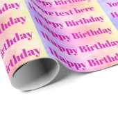 Personalize Happy Birthday Wrapping Paper ラッピングペーパー (ロールコーナー)