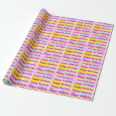 Personalize Happy Birthday Wrapping Paper ラッピングペーパー (アンロールド)