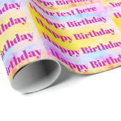 Personalize Happy Birthday Wrapping Paper ラッピングペーパー (ロールコーナー)