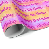 Personalize Happy Birthday Wrapping Paper ラッピングペーパー (ロールコーナー)