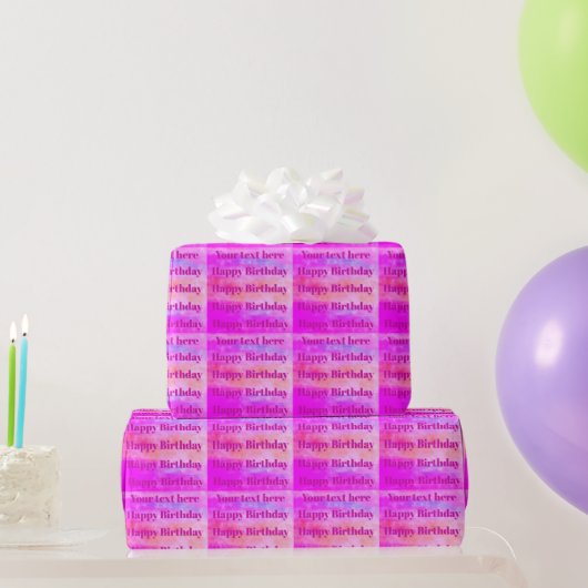 Personalize Happy Birthday Wrapping Paper ラッピングペーパー (パーティーギフト)