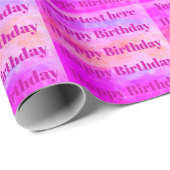 Personalize Happy Birthday Wrapping Paper ラッピングペーパー (ロールコーナー)