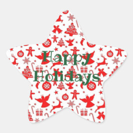 PERSONALIZE HAPPY HOLIDAYSエンジェルディアーシール 星シール