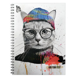 PERSONALIZE: Hipster Cat | ノートブックのジャーナル ノートブック