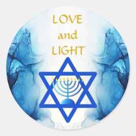 Personalize Holiday LOVE and LIGHT Giftスタンプ ラウンドシール