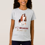 Personalize I Love Beagles Tシャツ (正面)