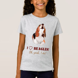 Personalize I Love Beagles Tシャツ