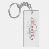 Personalize, Ice Hockey Coach言葉で感謝 キーホルダー (正面左)