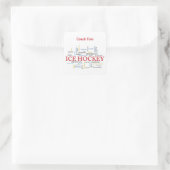 Personalize, Ice Hockey Coach言葉で感謝 スクエアシール (バッグ)