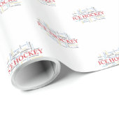 Personalize, Ice Hockey Coach言葉で感謝 ラッピングペーパー (ロールコーナー)