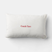 Personalize, Ice Hockey Coach言葉で感謝 ランバークッション (裏面)