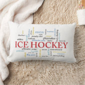 Personalize, Ice Hockey Coach言葉で感謝 ランバークッション (ブランケット)