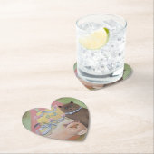 Personalize Initials Wedding Cats  ペーパーコースター (インサイチュ)