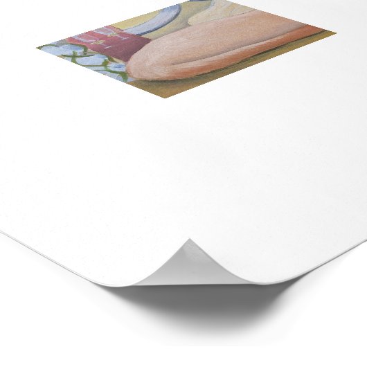 Personalize Initials Wedding Cats Art Print ポスター (角)