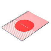 PERSONALIZE Inspired by Bauhaus Red and Pink  ノートブック (左側)