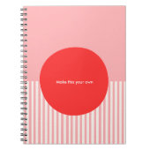 PERSONALIZE Inspired by Bauhaus Red and Pink  ノートブック (正面)