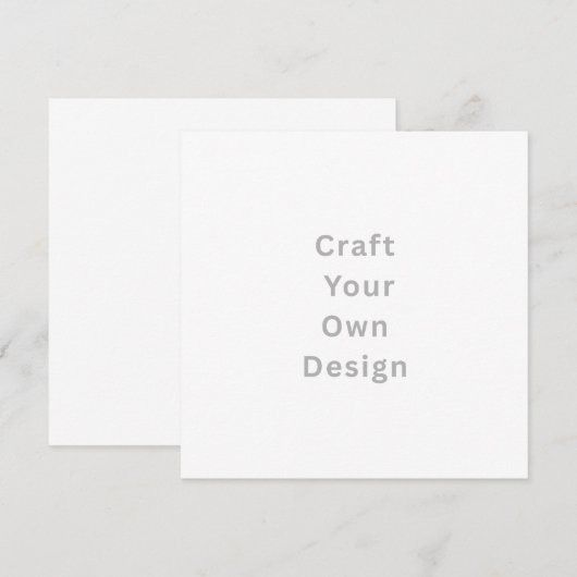 Personalize Invitation, Size: 5.25" x 5.25 White  (正面/裏面)