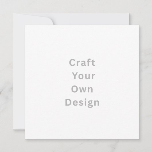 Personalize Invitation, Size: 5.25" x 5.25 White  (正面)