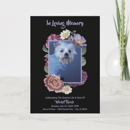 Personalize It! Floral Photo Pet Memorial プログラム (正面)