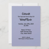 Personalize It! Floral Photo Pet Memorial 招待状 (裏面)