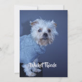 Personalize It! Floral Photo Pet Memorial Thank 招待状 (裏面)