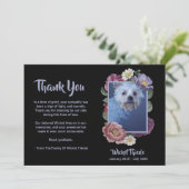 Personalize It! Floral Photo Pet Memorial Thank 招待状 (スタンド正面)