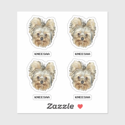 Personalize It! Multi-Pet Head Photo & Name シール (シート)