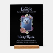 Personalize It! Pet Memorial Candle Sign W/Photo アクリルサイン (正面)
