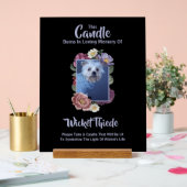 Personalize It! Pet Memorial Candle Sign W/Photo アクリルサイン (ウェディング)