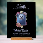 Personalize It! Pet Memorial Candle Sign W/Photo アクリルサイン (ニュートラル)