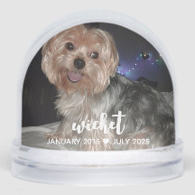 Personalize It! Pet Memorial Photo & Name WHITE
