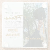 Personalize Jeremiah 29:11グラッドキャップ聖なる書物、 経典 ガラスコースター (裏面)