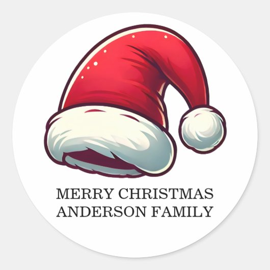 Personalize Jolly Brain Warmer Greeting Card ラウンドシール (正面)