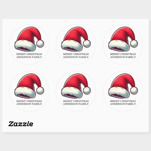 Personalize Jolly Brain Warmer Greeting Card ラウンドシール (シート)