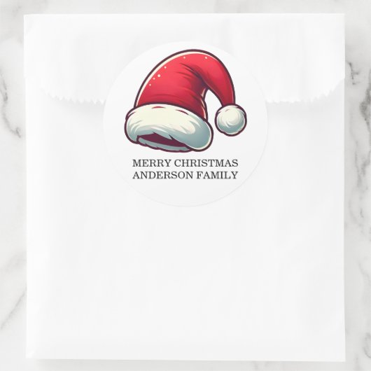 Personalize Jolly Brain Warmer Greeting Card ラウンドシール (バッグ)