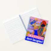 Personalize Journal瞑想的な女性と鳥 ノートブック (内部)