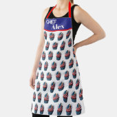 Personalize July 4th Cupcakes All-Over Print Apron エプロン (インサイチュ)