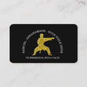 Personalize Karate instructor Gold Kickboxing  名刺 (正面)