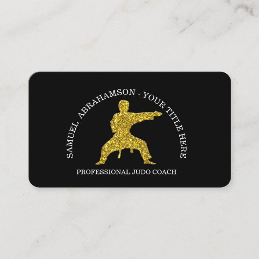 Personalize Karate instructor Gold Kickboxing  名刺 (正面)