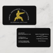 Personalize Karate instructor Gold Kickboxing  名刺 (正面/裏面)