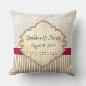 Personalize Keepsakeカップル結婚ズ クッション (正面)