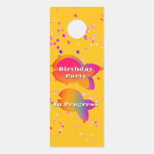 Personalize Kids Name Birthday Party Fish Yellow 