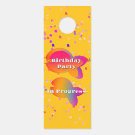 Personalize Kids Name Birthday Party Fish Yellow  ドアノブサイン