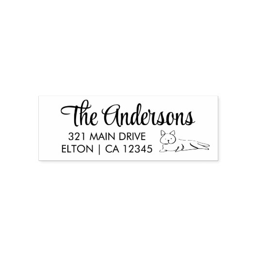 Personalize Kitten差出人住所 セルフインキングスタンプ (デザイン)