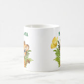 Personalize Little Tiger & Butterfly Classic Mug コーヒーマグカップ (中央)
